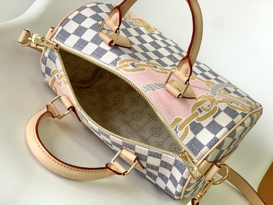 Покрытый холст скоростной Louis Vuitton Damier Azur 25 M46390
