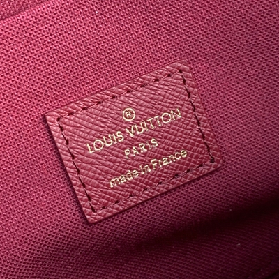 Мини подкладка фуксии бумажника сумки вензеля LV Felicie Pochette
