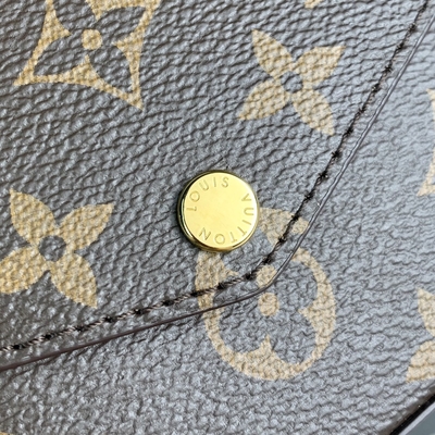 Мини подкладка фуксии бумажника сумки вензеля LV Felicie Pochette