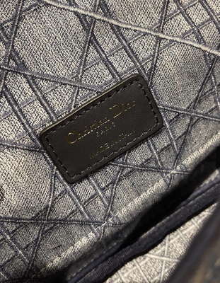 Вышитый мини дизайнер морщит джинсовая ткань Dior Caro небольшая
