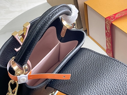 Goatskin выравнивая Preloved клеймил сумку Louis Vuitton Capucines мини