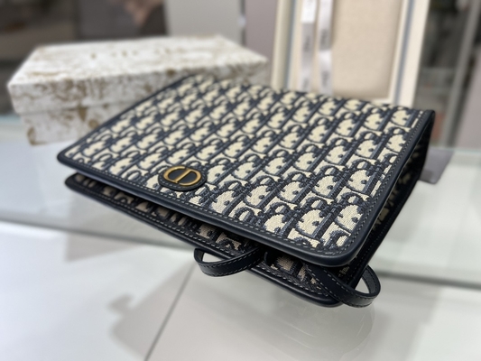 2 в 1 жаккарде мини мешка Dior 30 Montaigne голубом косом