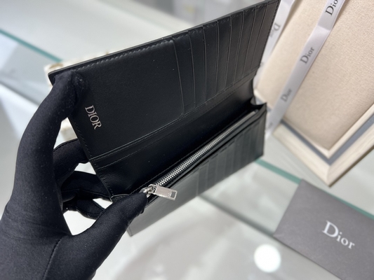 Диамант бумажника выбитых вертикальных людей Кристиан Dior CD застегнул на молнию