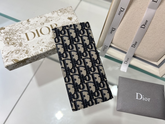 Диамант бумажника выбитых вертикальных людей Кристиан Dior CD застегнул на молнию
