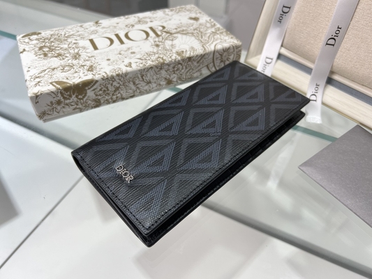 Диамант бумажника выбитых вертикальных людей Кристиан Dior CD застегнул на молнию