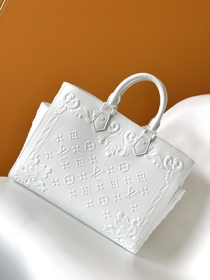 Белый вензель Preloved клеймил сумку Louis Vuitton Sac Plat Tote