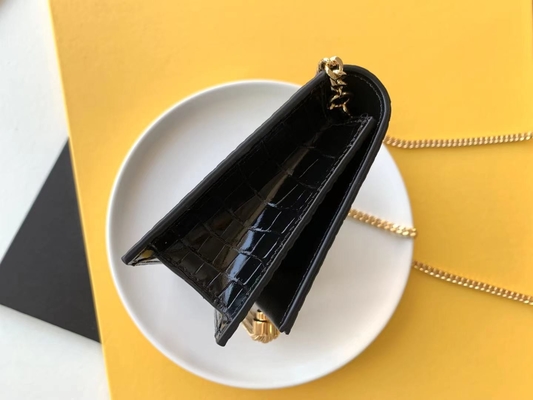 Tassel Kate цепи золота сумки черноты телячьей кожи YVES ST LAURENT небольшой