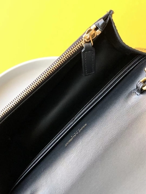 Tassel Kate цепи золота сумки черноты телячьей кожи YVES ST LAURENT небольшой