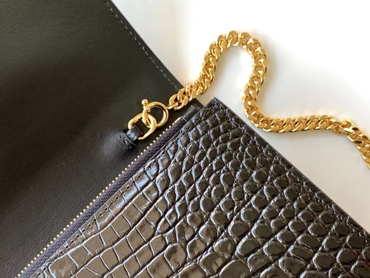 Tassel Kate цепи золота сумки черноты телячьей кожи YVES ST LAURENT небольшой