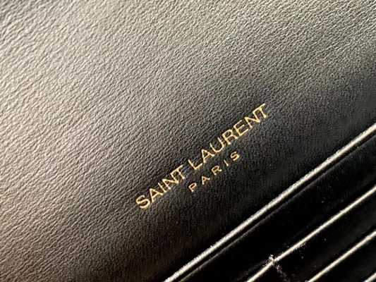 Tassel Kate цепи золота сумки черноты телячьей кожи YVES ST LAURENT небольшой