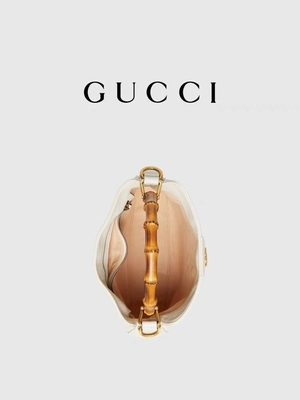 Белая кожаная заклеймленная принцесса Диана Сумка Gucci сумки