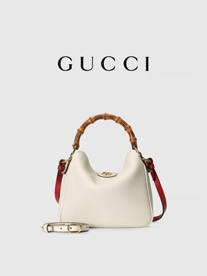 Белая кожаная заклеймленная принцесса Диана Сумка Gucci сумки