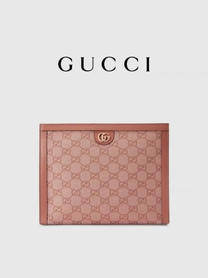 Мешок муфты Ophidia Gucci мини холста пинка кожаный с закрытием застежка-молнии