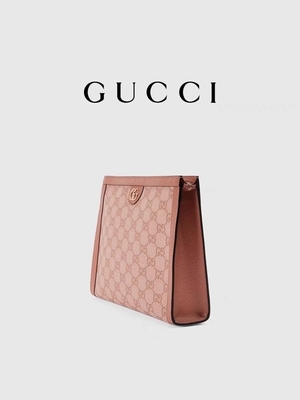 Мешок муфты Ophidia Gucci мини холста пинка кожаный с закрытием застежка-молнии