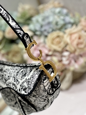 Заплатка 25cm сумки слинга седловины Dior вышивки женщин с 3 внутренними карманами