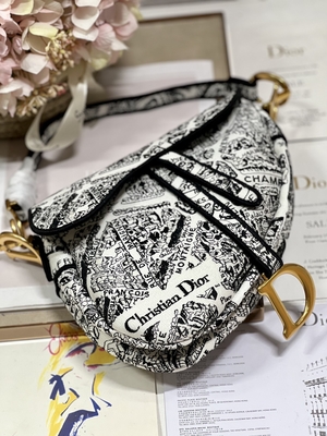Заплатка 25cm сумки слинга седловины Dior вышивки женщин с 3 внутренними карманами