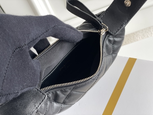 Портмоне монетки сумки щитка Chanel ткани черноты Ap3095 мини 20 дюймов