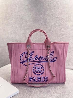 нашивка черноты Ecru сумки Tote 30cm 23P Chanel Deauville белая