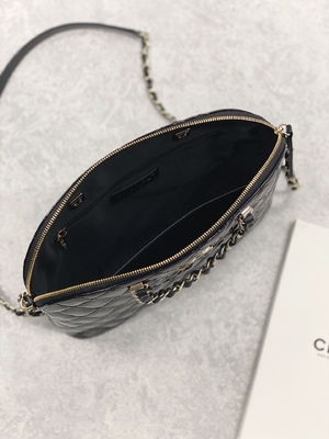Небольшая хозяйственная сумка телячьей кожи патента Chanel с ретро дамой Вводить в моду