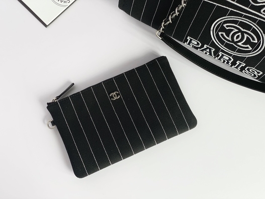 Большое заклеймленное изготовленное на заказ кладет сумку Metalblack Chanel 2,55 телячьей кожи хлопка и белизну в мешки