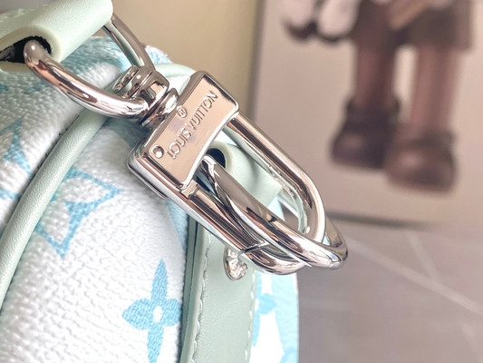 Сумка перемещения Keepall BandoulièRe 50 сумки вензеля LV дела дизайнерские голубая