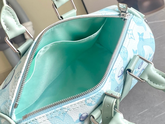 Сумка перемещения Keepall BandoulièRe 50 сумки вензеля LV дела дизайнерские голубая