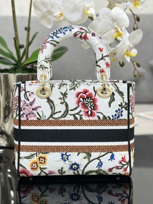 Multicolor сумки Dior Petites Fleurs изготовленные на заказ заклеймленные средняя сумка d Lite