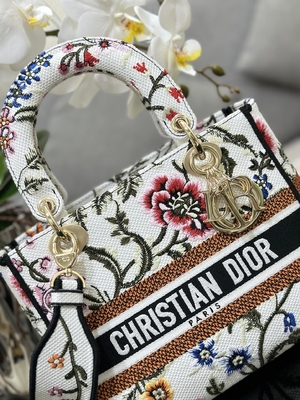 Multicolor сумки Dior Petites Fleurs изготовленные на заказ заклеймленные средняя сумка d Lite