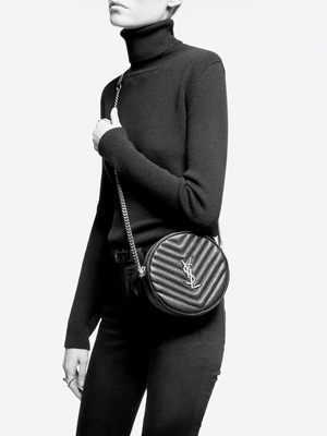 Выбитые Grained кроют кожей заклеймленную сумку выстеганное v камеры сумки YVES ST LAURENT Vinyle посыльного кругом