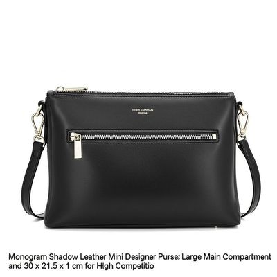 Монограмма тень кожаные мини дизайнерские сумочки Большой главный отсек и 30 х 21,5 х 1 см для высокой конкуренции